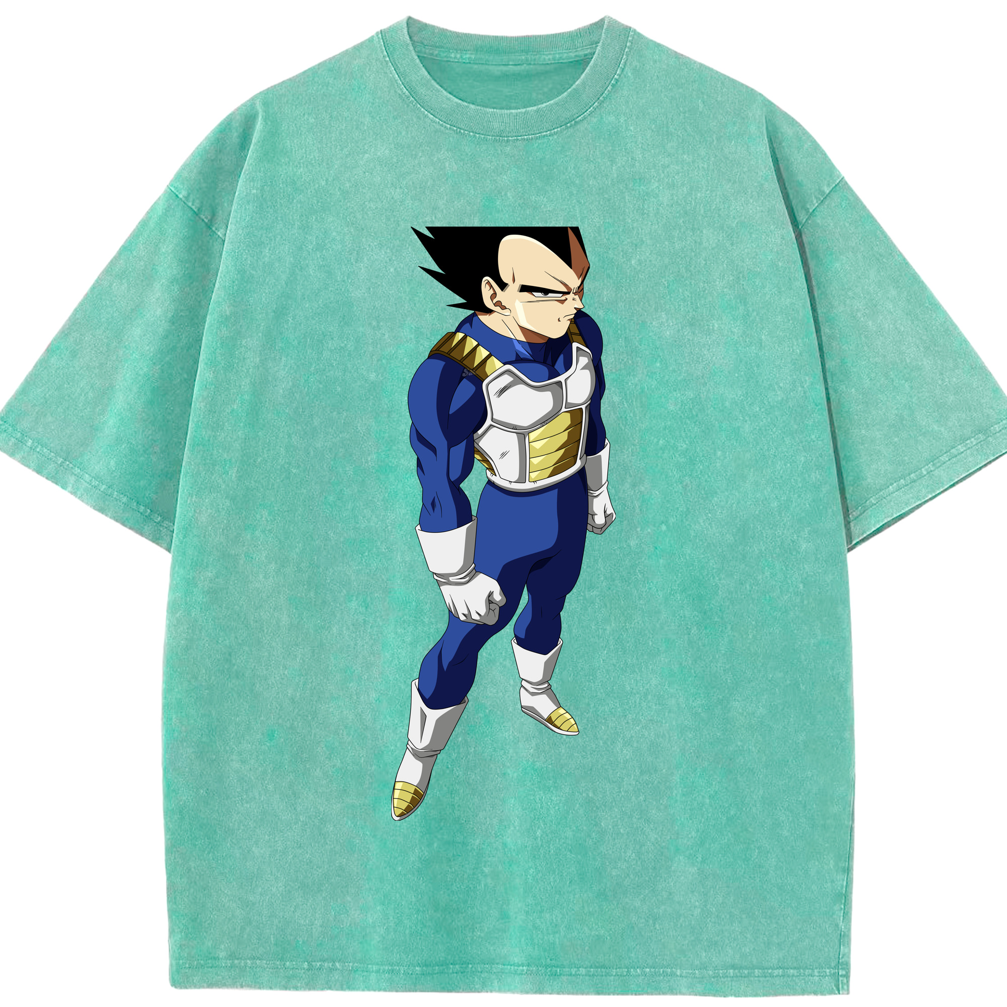 （画像用） ドラゴンボール ベジータ四世（Bejīta Yonsei）DRAGON BALL Vegeta IV 綿100% ヴィンテージ風 半袖Tシャツ（フロントプリント）